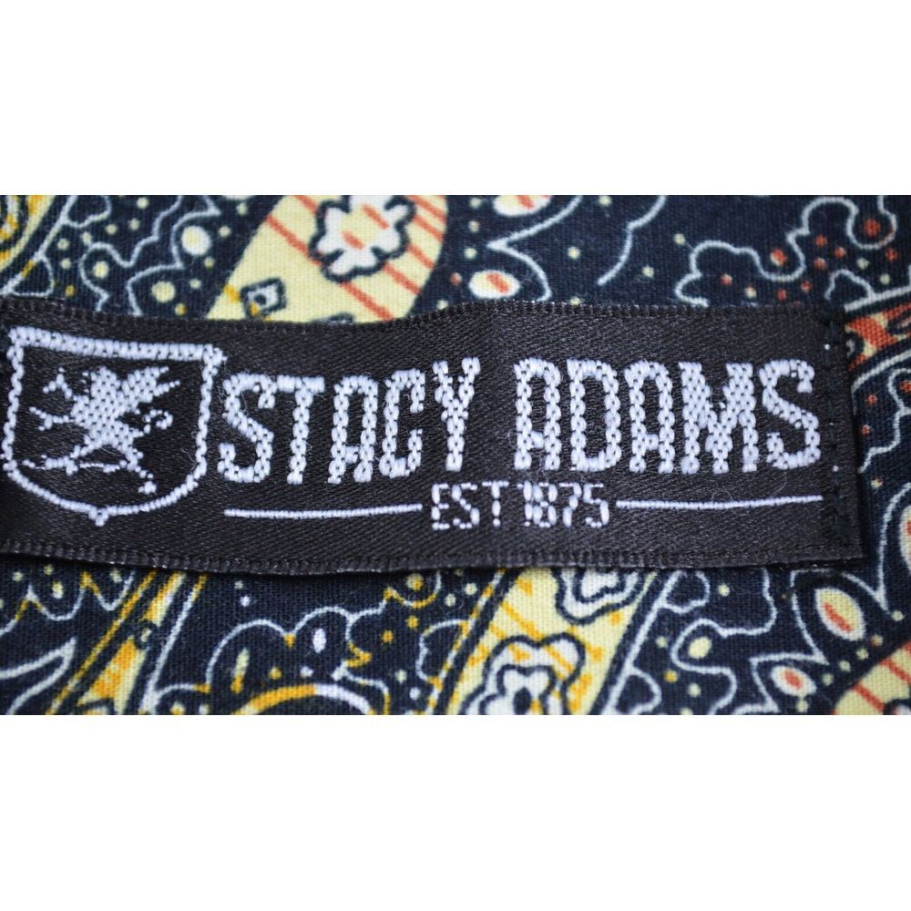 Stacy Adams Shirt Men's  17 32/33  Black Yellow Paisley Convertible French Cuffs - Picture 9 of 16